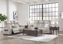 Boyington Gray Power Reclining Sofa and Loveseat - Ornate Home