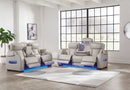 Boyington Gray Power Reclining Sofa and Loveseat - Ornate Home