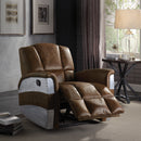 Brancaster Retro Brown/Aluminum Power Motion Recliner - Ornate Home