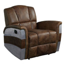 Brancaster Retro Brown/Aluminum Power Motion Recliner - Ornate Home