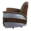 Brancaster Retro Brown/Aluminum Power Motion Recliner - Ornate Home