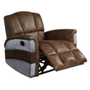 Brancaster Retro Brown/Aluminum Power Motion Recliner - Ornate Home