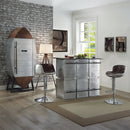 Brancaster Vintage Brown Leather Swivel Stool /1pc - Ornate Home
