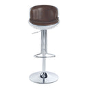 Brancaster Vintage Brown Leather Swivel Stool /1pc - Ornate Home