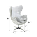 Brancaster White Accent Chair W/Swivel - Ornate Home