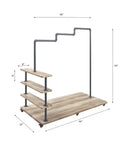 Brantley Oak Hanger Rack - Ornate Home