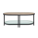 Brantley Oak Oval Coffee Table - Ornate Home