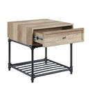 Brantley Oak/Sandy Black End Table - Ornate Home