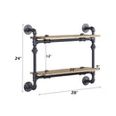Brantley Wall Rack w/2 Shelves - Ornate Home