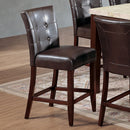 Britney Espresso/Walnut Counter Height Chair (Set of 2) - Ornate Home