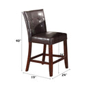 Britney Espresso/Walnut Counter Height Chair (Set of 2) - Ornate Home