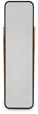 Bronick Black/Brown Floor Mirror - Ornate Home