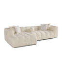 Brooklyn Ivory Boucle LAF Chaise Sectional - Ornate Home