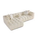 Brooklyn Ivory Boucle LAF Chaise Sectional - Ornate Home