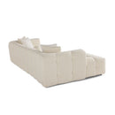 Brooklyn Ivory Boucle LAF Chaise Sectional - Ornate Home