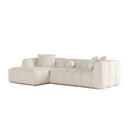 Brooklyn Ivory Boucle LAF Chaise Sectional - Ornate Home