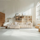 Brooklyn Ivory Boucle LAF Chaise Sectional - Ornate Home