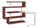 Buck ll Walnut Writing Desk w/ Bookshelf - Ornate Home
