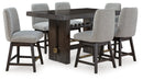 Burkhaus Counter Height Dining Table and 6 Barstools (Online Special Price) - Ornate Home