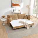 Cadie Mocha Sofa w/ Full-Size Sleeper & 2 Pillows - Ornate Home