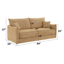 Cadie Mocha Sofa w/ Full-Size Sleeper & 2 Pillows - Ornate Home