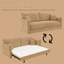 Cadie Mocha Sofa w/ Full-Size Sleeper & 2 Pillows - Ornate Home