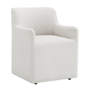 Cafell Cream Arm Chair w/Swivel Casters - Ornate Home