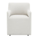 Cafell Cream Arm Chair w/Swivel Casters - Ornate Home