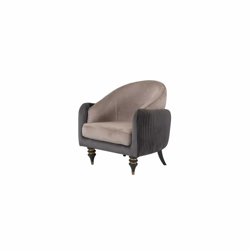 Capella Cocoa/Gray Living Room Set / 4pc - Ornate Home