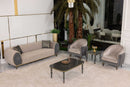 Capella Cocoa/Gray Living Room Set / 4pc - Ornate Home