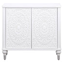 Cardella Distressed White Accent Cabinet - Ornate Home