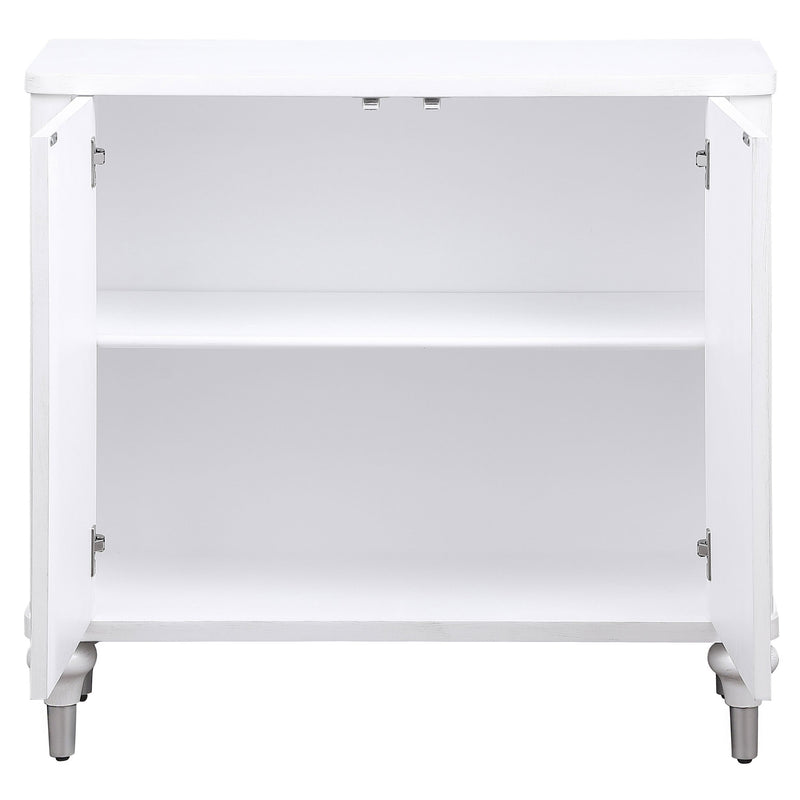 Cardella Distressed White Accent Cabinet - Ornate Home