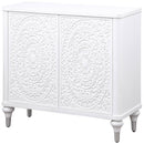 Cardella Distressed White Accent Cabinet - Ornate Home