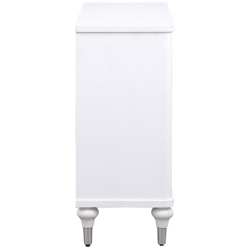 Cardella Distressed White Accent Cabinet - Ornate Home