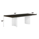 Carena White & Brown Dining Table W/Leaf - Ornate Home