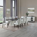 Carena White & Brown Dining Table W/Leaf - Ornate Home