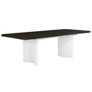 Carena White & Brown Dining Table W/Leaf - Ornate Home