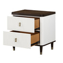 Carena White Nightstand W/USB - Ornate Home