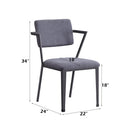 Cargo Gray/Gunmetal Dining Chair (Set of 2) - Ornate Home