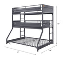 Cargo Twin/Twin/Full Triple Bunk Bed - Ornate Home