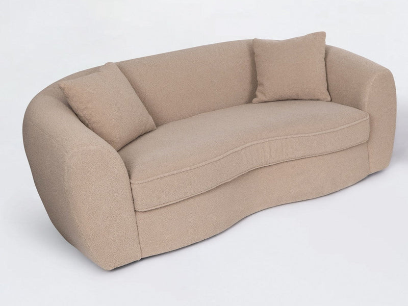 Carmel Mocha Bouclé Loveseat - Ornate Home