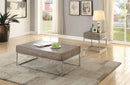 Cecil II Gray Oak/Chrome Coffee Table - Ornate Home