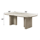 Charity Natural/Gray Oak Dining Table - Ornate Home