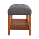 Charla Gray Bench - Ornate Home