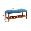 Charla Light Blue Bench - Ornate Home