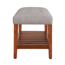 Charla Light Gray Bench - Ornate Home