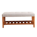 Charla Light Gray Bench - Ornate Home