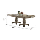 Chateau de Ville Antique White Dining Table - Ornate Home