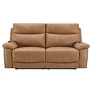 Chavis Brown Power Motion Loveseat w/USB & Power Headrest - Ornate Home
