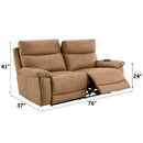 Chavis Brown Power Motion Loveseat w/USB & Power Headrest - Ornate Home